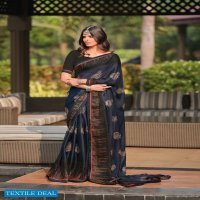 NIKHAR BY KASHVI MOSS WITH PADDING ZARI DESIGNER SAREE