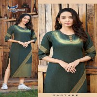 KUMB CAPTURE VOL 2 BY SERIEMA COTTON DENIM FANCY KURTI SUPPLIER
