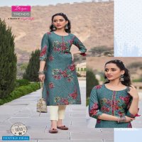 DIYA TRENDZ BLOSSOM VOL 1 CHANDERI PRINTED KURTI WITH RAYON PANT COLLECTION