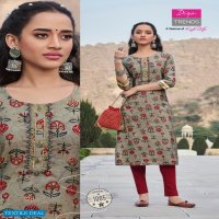 DIYA TRENDZ BLOSSOM VOL 1 CHANDERI PRINTED KURTI WITH RAYON PANT COLLECTION
