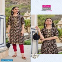 DIYA TRENDZ BLOSSOM VOL 1 CHANDERI PRINTED KURTI WITH RAYON PANT COLLECTION