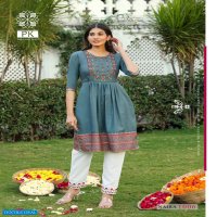 Aradhna PK Maira Vol-1 Wholesale Reyon Work Long Kurti With Pant