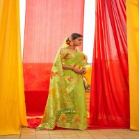 SHANGRILA ORGENZA WEAVES VOL 5 SOFT RICH PALLU SAREES WHOLESALE