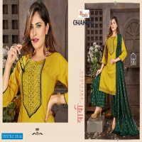 Smylee Chakori Wholesale Kurti With Sharara And Dupattas