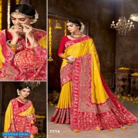 Heer Creation D.no 7708 Series Wholesale Silk Based Indian Sarees