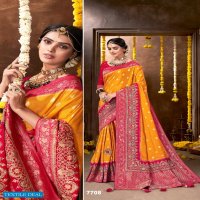 Heer Creation D.no 7708 Series Wholesale Silk Based Indian Sarees
