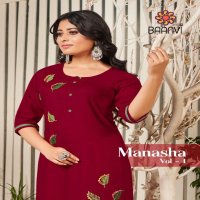 BAANVI MANASHA VOL 1 READYMADE SIMPLE WORK KURTI
