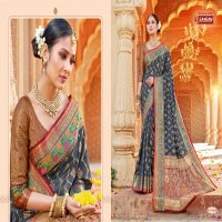 SANGAM PRINTS TARAMANI DESIGNER BANARASI SILK SARIS WHOLESALER