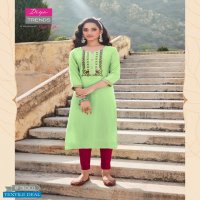 Diya Casual Diaries Vol-3 Wholesale Reyon Long Kurtis