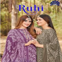 Radha Ruhi Wholesale Cotton Neck Work Dress Material