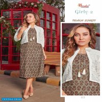SMYLEE GIRLY VOL 2 RAYON FANCY KURTI WITH COTTON JACKET COLLECTION