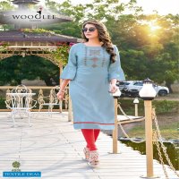 Wooglee Flora Wholesale Reyon Long Kurti Catalogs