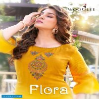 Wooglee Flora Wholesale Reyon Long Kurti Catalogs