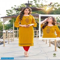 Wooglee Flora Wholesale Reyon Long Kurti Catalogs