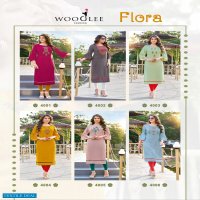 Wooglee Flora Wholesale Reyon Long Kurti Catalogs