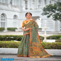 LT FASHIONS MADHUBANI PURE CHANDERI DIGITAL PRINT SAREES
