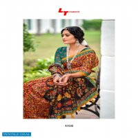 LT FASHIONS MADHUBANI PURE CHANDERI DIGITAL PRINT SAREES