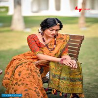 LT FASHIONS MADHUBANI PURE CHANDERI DIGITAL PRINT SAREES