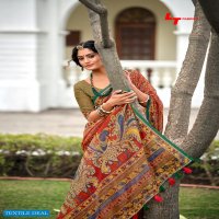 LT FASHIONS MADHUBANI PURE CHANDERI DIGITAL PRINT SAREES