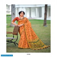 LT FASHIONS MADHUBANI PURE CHANDERI DIGITAL PRINT SAREES