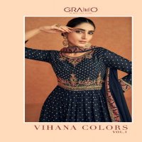 Gramo Vihana Colors Vol-1 Wholesale Anarkali Long Suits