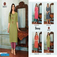 Baanvi Simran Vol-1 Wholesale Reyon Long Kurtis