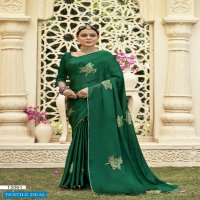 PAEONIA BY VALLABHI BLACK RANGOLI PRINTED FANCY SAREES