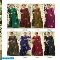 PAEONIA BY VALLABHI BLACK RANGOLI PRINTED FANCY SAREES