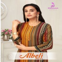 ALBELI BY POONAM RAYON KURTI WITH COTTON PANT