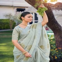 VAIRAGI BY LT FASHION LINEN SILK DESIGNER SAREES