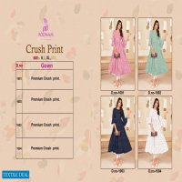 POONAM CRUSH PRINT FANCY GOWN SUPPLIER
