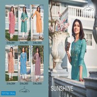 Snapstyle Sunshine Wholesale Long Straight Kurtis With Work
