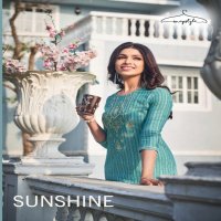 Snapstyle Sunshine Wholesale Long Straight Kurtis With Work