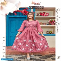 Smylee Akansha Wholesale Manual Embroidered Anarkali Kurtis