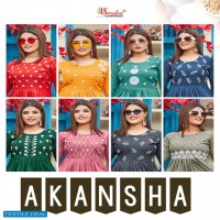 Smylee Akansha Wholesale Manual Embroidered Anarkali Kurtis