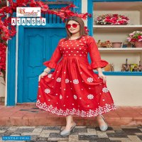 Smylee Akansha Wholesale Manual Embroidered Anarkali Kurtis