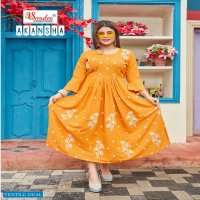 Smylee Akansha Wholesale Manual Embroidered Anarkali Kurtis