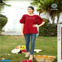 Aradhna Classic Vol-8 Wholesale 14 Kg Reyon Short Tops