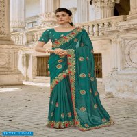 YNF Bindugiri Silk Wholesale Vichitra Silk Indian Sarees