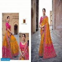 MN SAREE KACCHI WORK VOL 3 6201-6206 SERIES BANARAS SILK SAREE FOR WEDDING