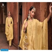 CINDRELLA GOLDAN WEAVE BANARASI SILK SALWAR KAMEEZ DESIGN