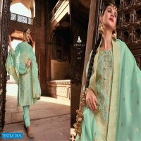 CINDRELLA GOLDAN WEAVE BANARASI SILK SALWAR KAMEEZ DESIGN