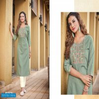 KALAROOP KIVI LIZA FANCY RAYON KURTI