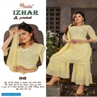 SMYLEE IZHAR FANCY KURTI WITH SHARARA & DUPATTA AVAILABLE AT LOWER PRICE