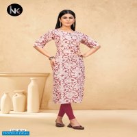 INK 9 Pushpa Vol-2 Wholesale Reyon Fabrics Long Kurtis