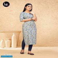 INK 9 Pushpa Vol-2 Wholesale Reyon Fabrics Long Kurtis