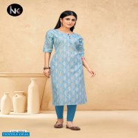 INK 9 Pushpa Vol-2 Wholesale Reyon Fabrics Long Kurtis