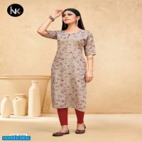 INK 9 Pushpa Vol-2 Wholesale Reyon Fabrics Long Kurtis