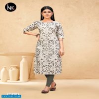 INK 9 Pushpa Vol-2 Wholesale Reyon Fabrics Long Kurtis