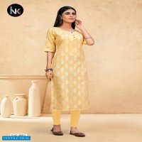 INK 9 Pushpa Vol-2 Wholesale Reyon Fabrics Long Kurtis